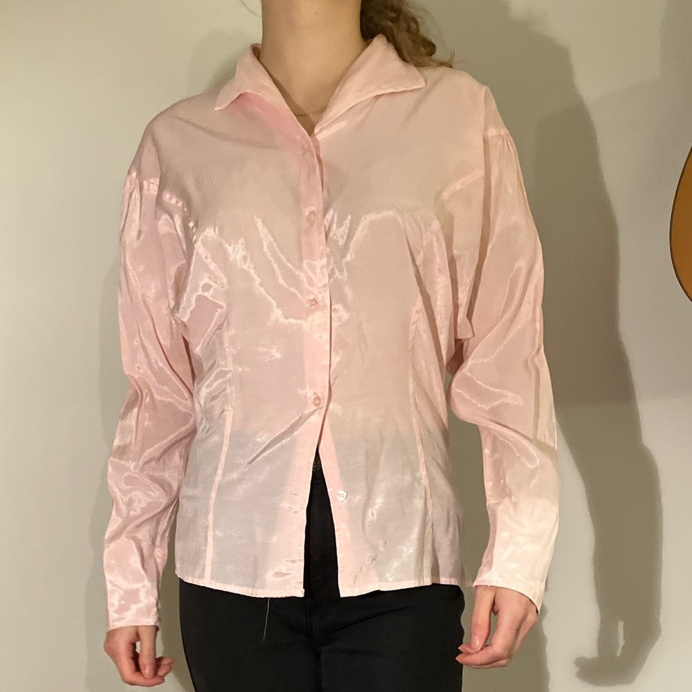 Pink long sleeve blouse